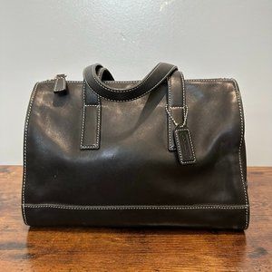 Coach 7791 Classic Black Leather Doctor Satchel Hand Carry Bag